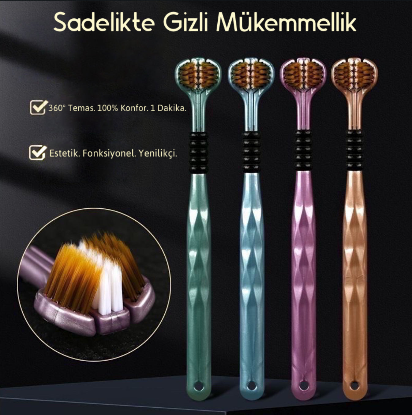 Munseur™ Üçlü iş Fırçası